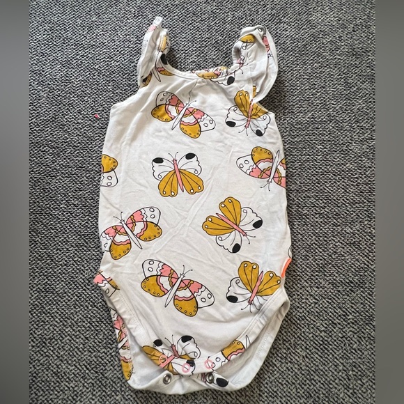 Playful Butterfly Print Bamboo Baby Onsie - Picture 1 of 3